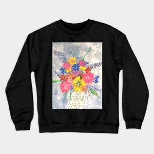 Bright Florals in vase Crewneck Sweatshirt